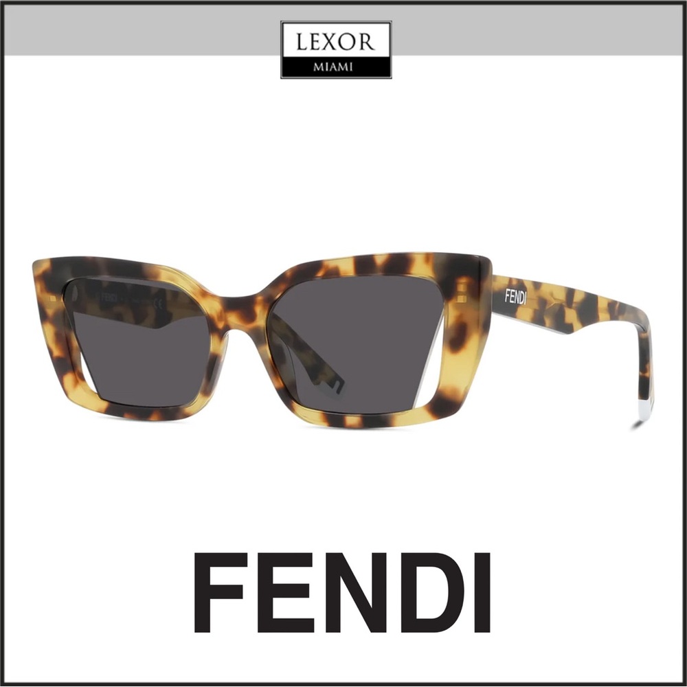 Fendi Brown Cat-Eye Sunglasses with Tortoiseshell Design